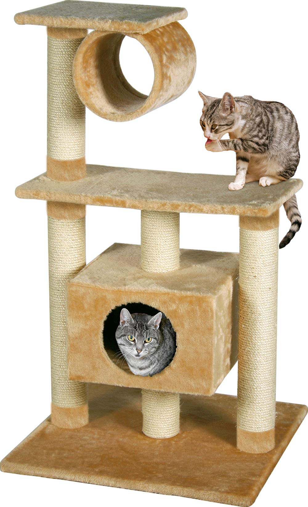 Grattoir pour chat avec poteau sisal et plateforme Flamingo