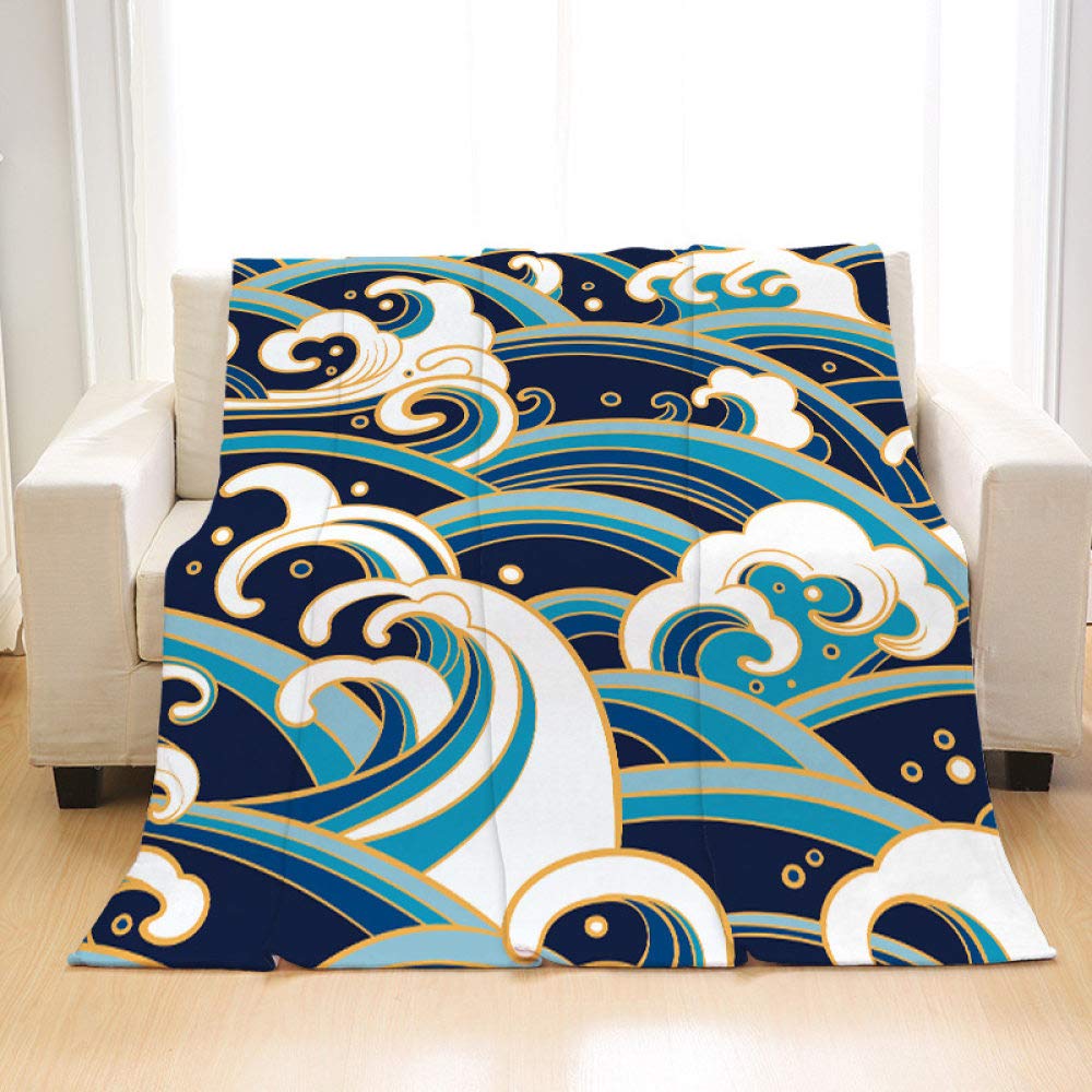 Couverture haut de gamme en peluche Sherpa épaisse avec impression artistique