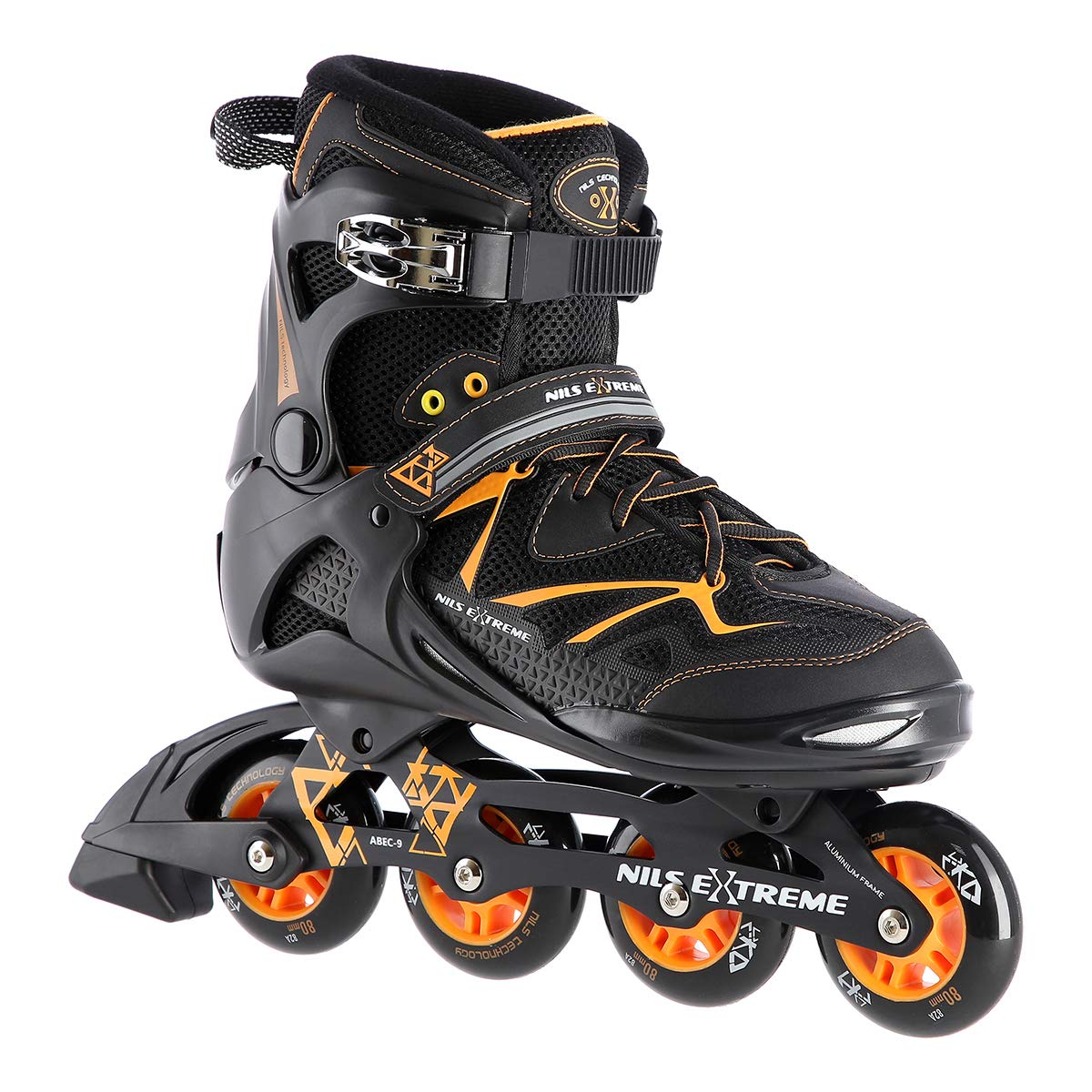 Nils Extreme ABEC9 Men's Inline Skates 80 mm Size 6-11 Orange