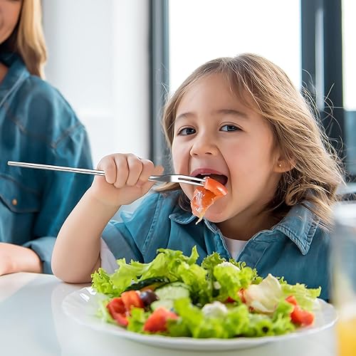 Miniatura 5 de 10 tenedores para pepinillos, tenedor de oliva con mango largo, tenedores de cóctel de acero inoxidable de 8.2 pulgadas, agarrador de pepinillos