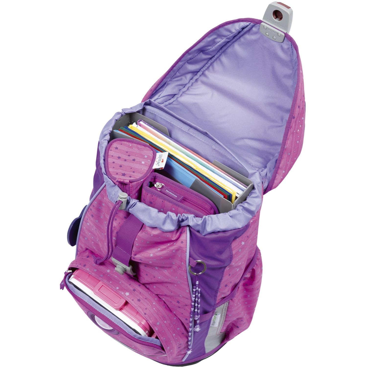 DerDieDas Schulranzen ErgoFlex Light Set 6-teilig Purple Unicorn pink