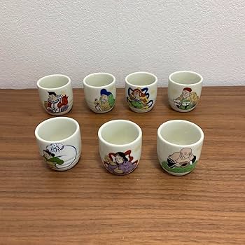 漆器　お猪口　盃　杯　酒器　七福神　金塗り　7客 漆器 お猪口 盃 杯 酒器 七福神 金塗り 7客 Yahoo!オークション