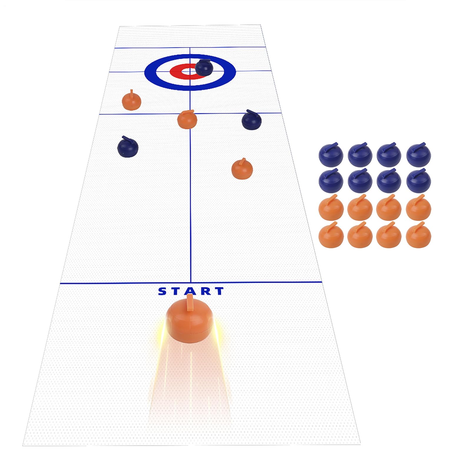Set De 24 Rondelles De Curling Sur Table – Acier Et Plastique – Jeu De Palets – Cadeau Pour Enfants Et Adultes
