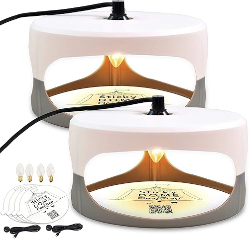 Miniatura 9 de Aspectek Trampa adhesiva para pulgas con 2 discos adhesivos. Trampas para insectos inodoras, eficaces para uso en interiores, paquete de 2