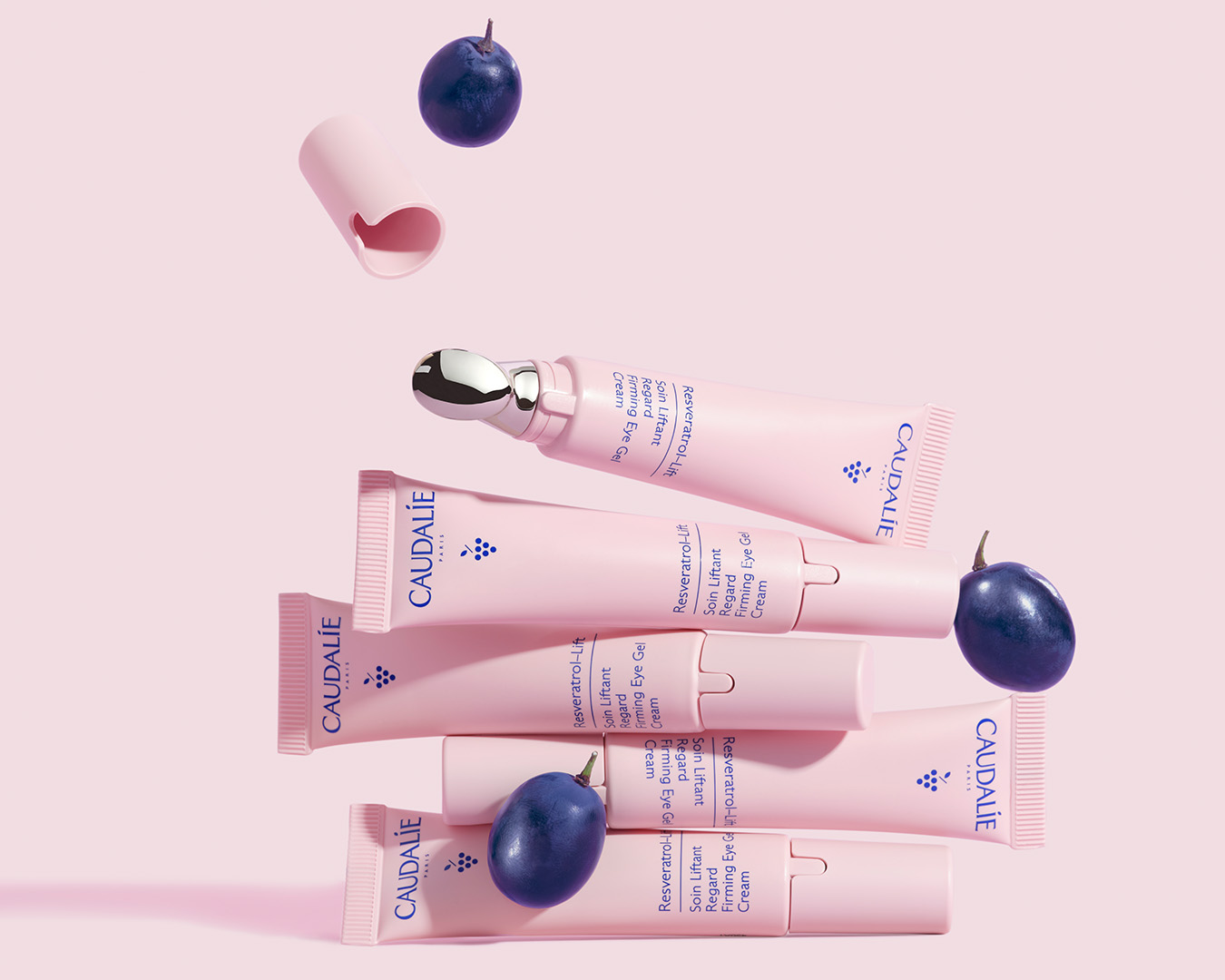 Caudalie Resveratrol-Lift Firming Depuffing Eye Gel Cream with Peptides, Hyaluronic Acid, and Vegan Collagen I - 15 mL
