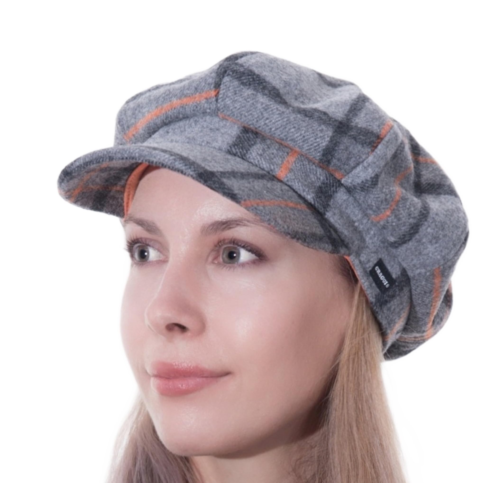 Baker Boy Cap Newsboy Fiddler Cabbie Hat Flat Beret in Blue Tweed by CRAGGI