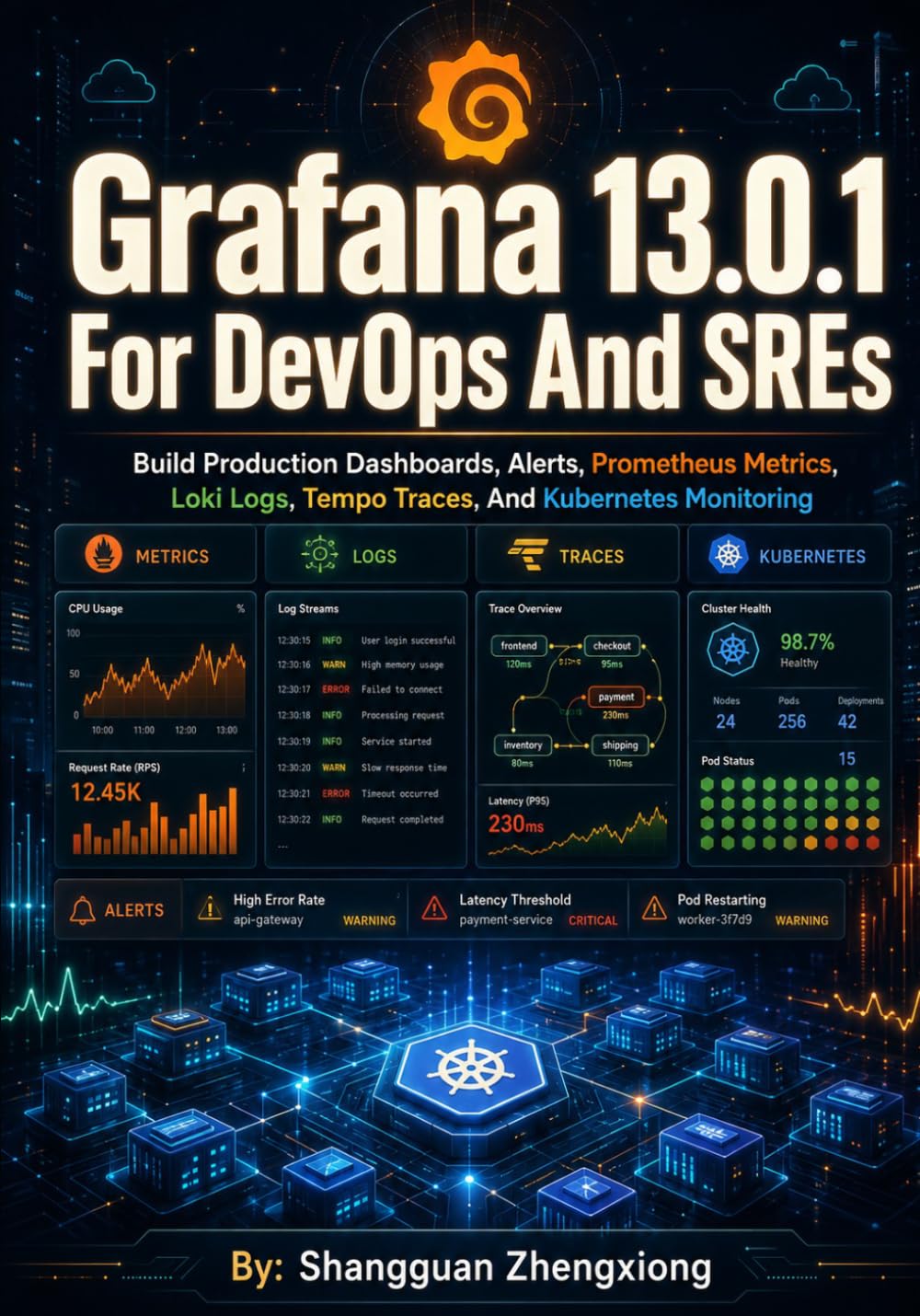 Grafana 13.0.1 For DevOps And SREs: Build Production Dashboards, Alerts, Prometheus Metrics, Loki Logs, Tempo Traces, And Kubernetes Monitoring