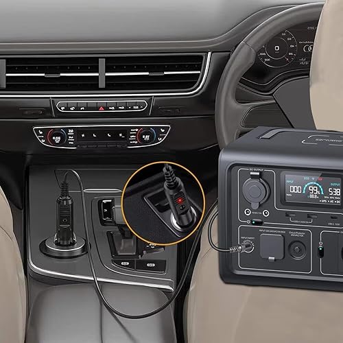 Miniatura 2 de Cargador de coche compatible con BLUETTI cable de carga de coche EB3A / EB70 / EB70S estación de energía portátil de 6.6 pies 16 AWG certificado UL