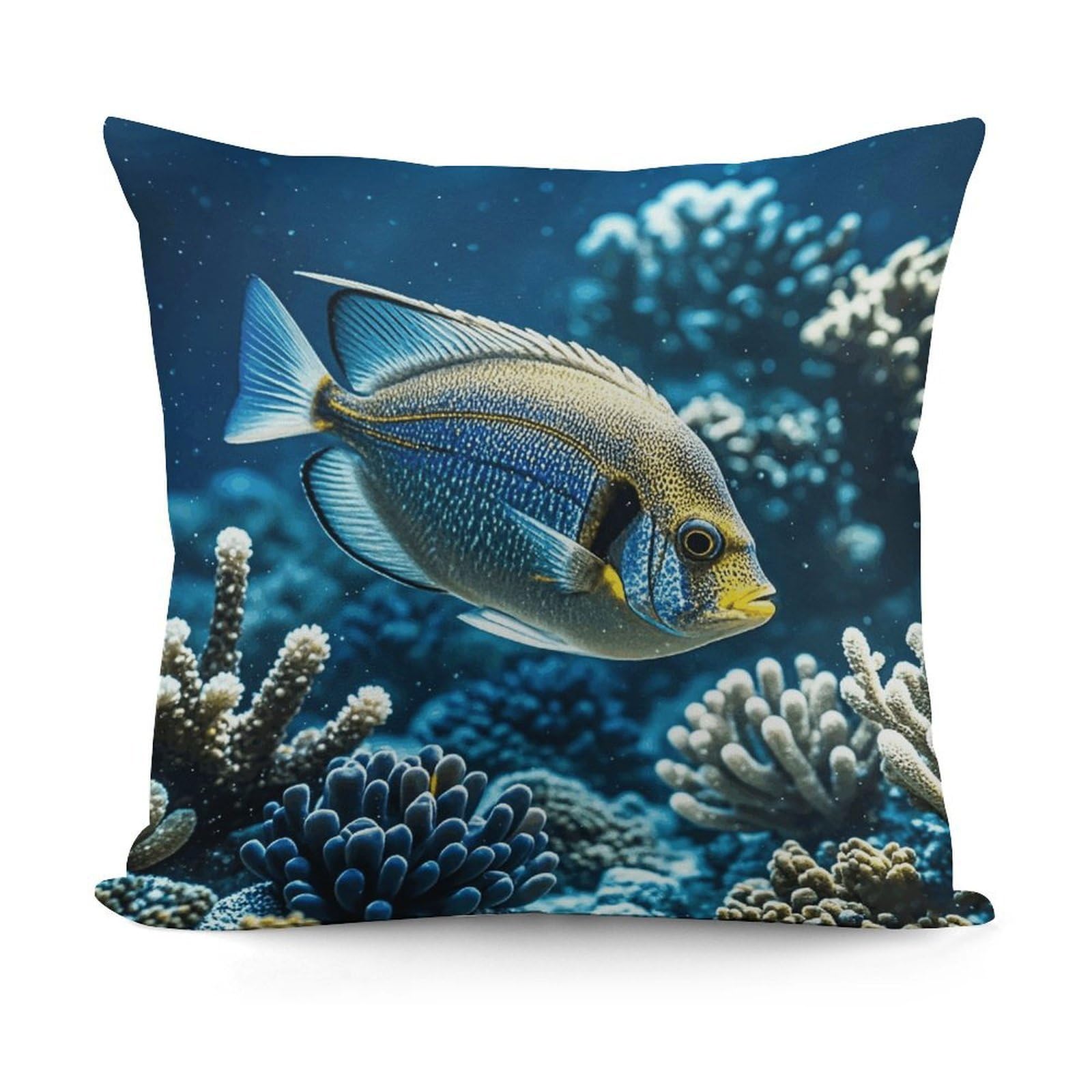 VstaDank Ocean Fish Throw Pillow Cover Soft Square Cushion Cover Art Artwork Pillow Covers Mordern Couch Pillow Covers Decorative Cushion Case for Chair Couch Bedroom Living Room