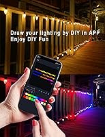 Vista 2 de Luces de Navidad RGB C9 para exteriores de 59 pies, 75 LED, efectos de persecución de bricolaje, luces de Navidad inteligentes, aplicación