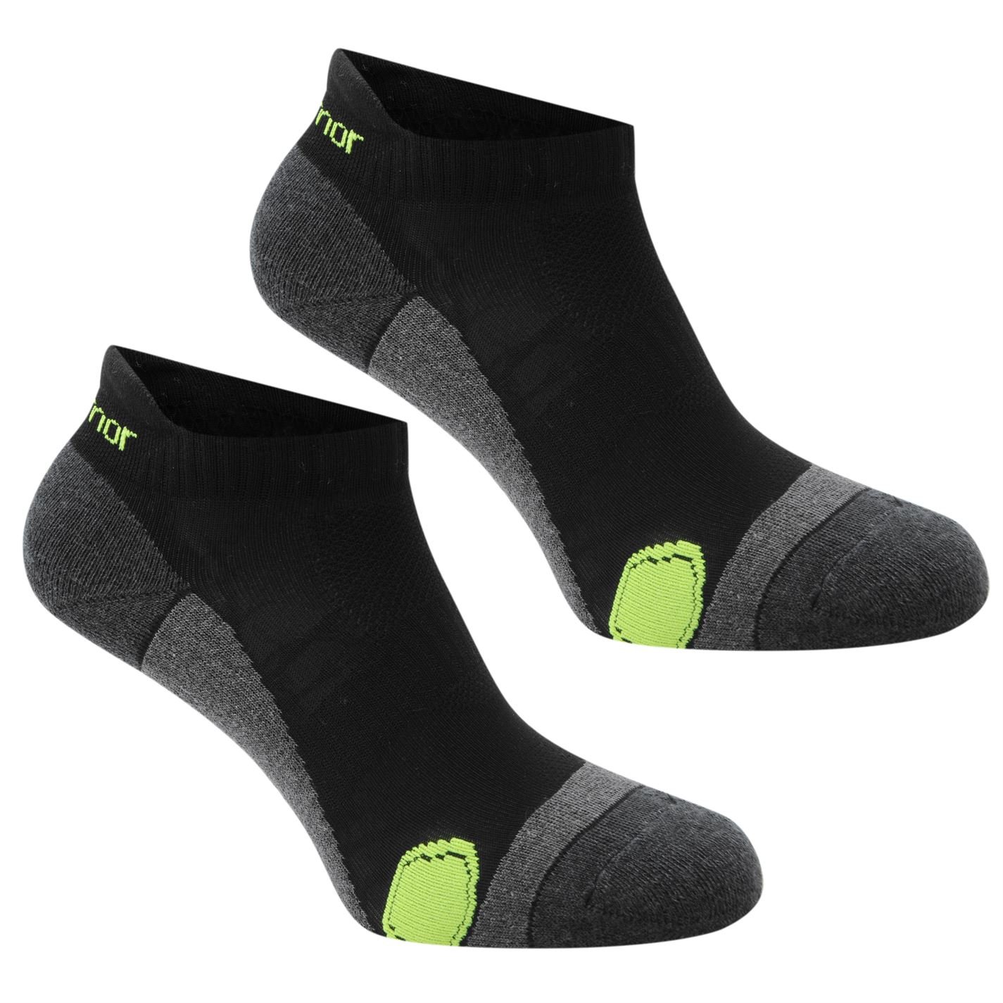 Karrimor Mens 2 Pack Running Socks Black/Fluo Mens 7-11