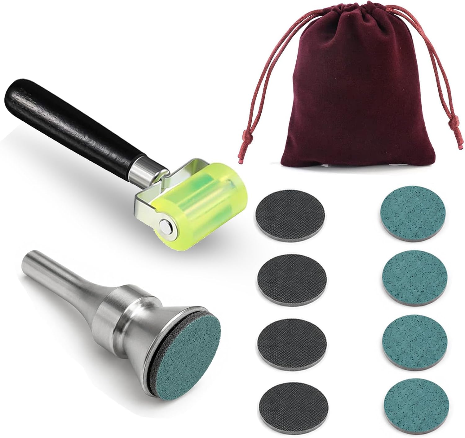 1" Leaf Spinner Tool for Gold and Silver Leafing with 5000 Grit Pads