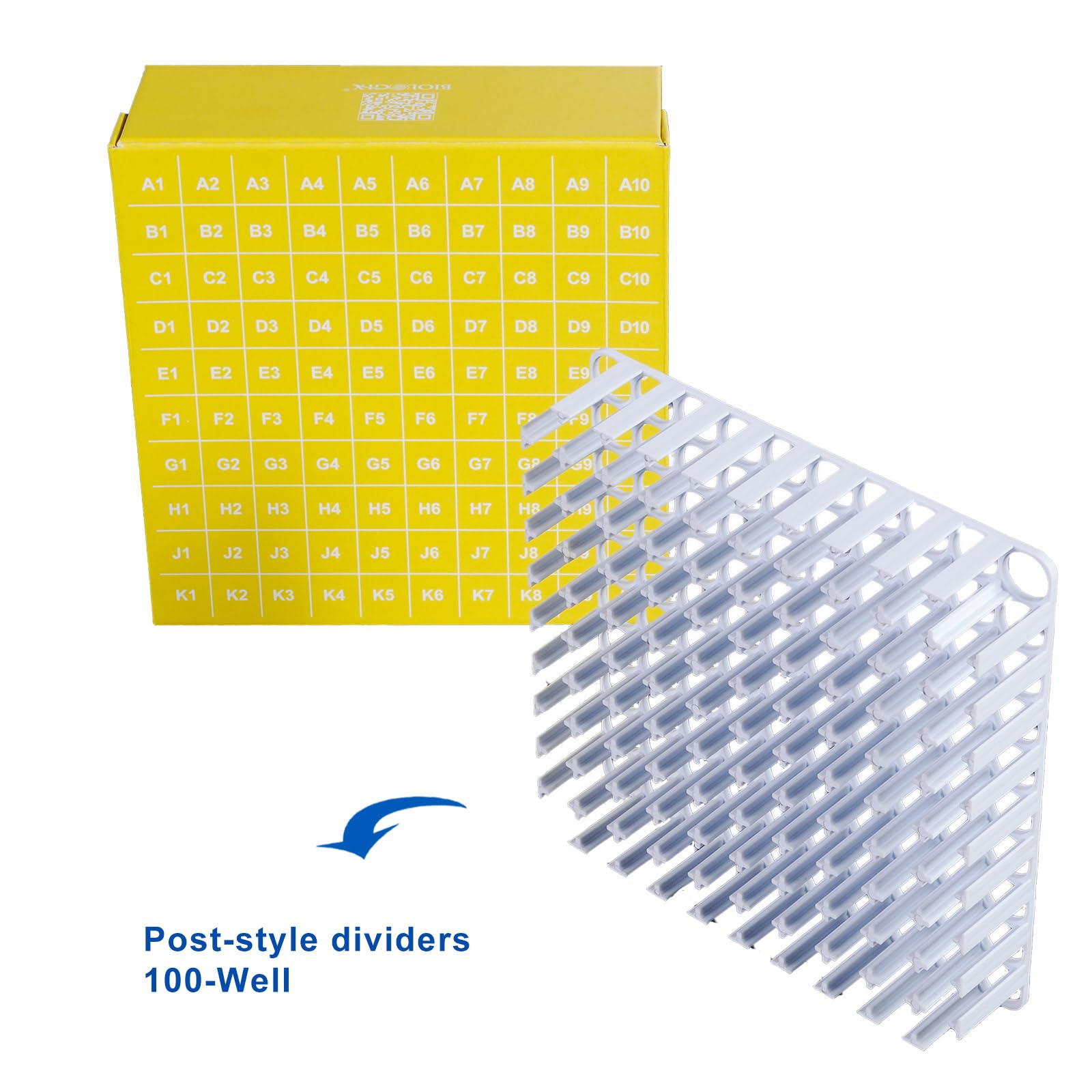Kryobox Lot de 5 tubes à échantillons avec codage, récipients pour tubes à microcentrifugeuse, boîtes de rangement cryogéniques pour microtubes et appareils cryogéniques de 1,5 à 2,0 ml, 100