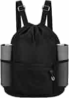 Drawstring bag／black Amazon.com: Drawstring Backpack Bag, Waterproof Draw String