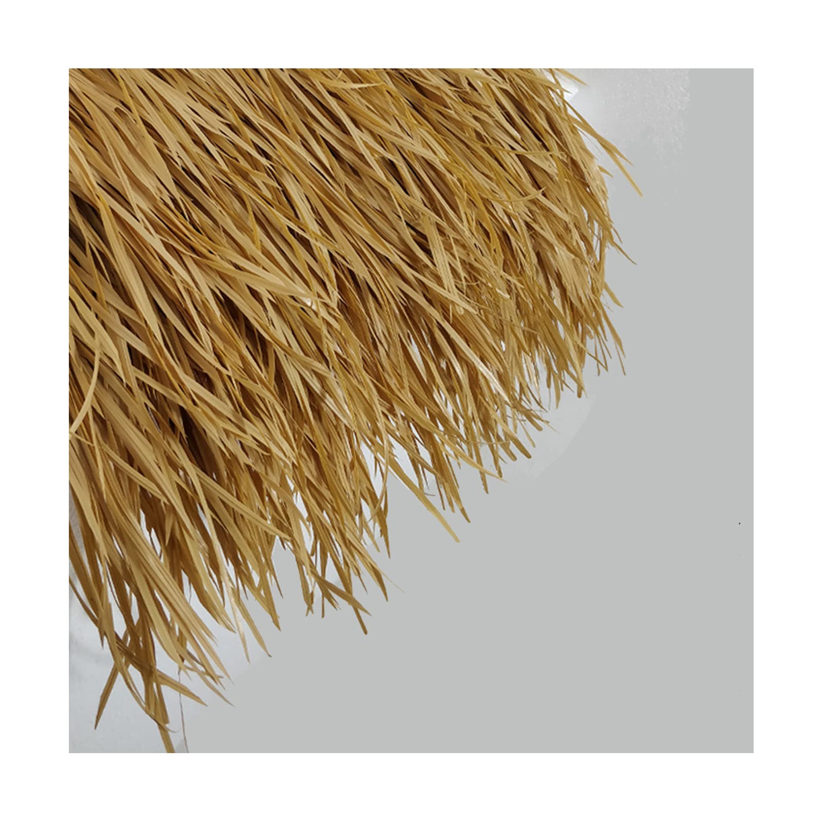 Paja de plástico para techo – Palma artificial ignífuga para decoración de jardín Tiki Bar – 47 x 50 cm – Simulación antienvejecimiento