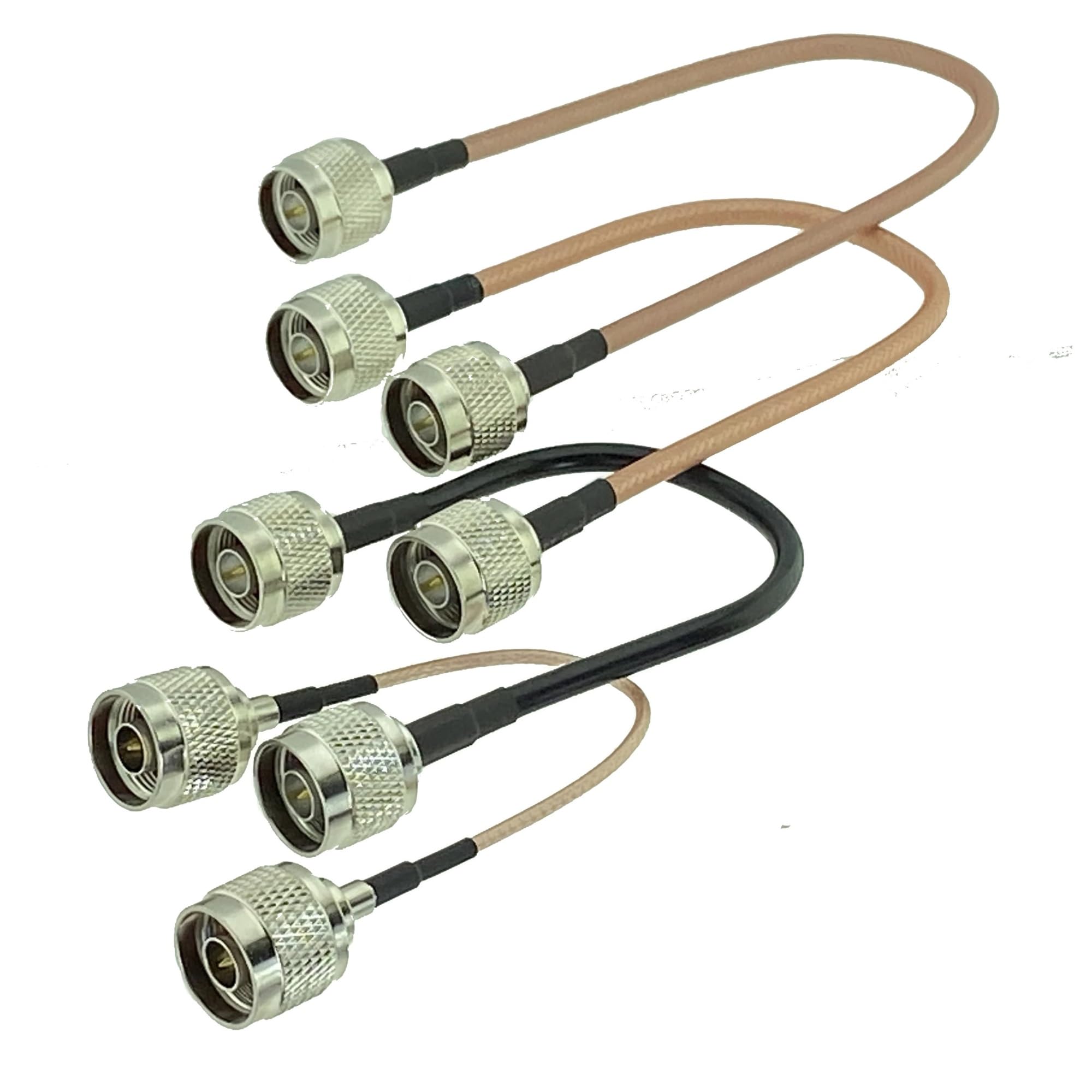 RG316 RG58 RG142 RG400 N Maschio A N Maschio Spina Convertitore Coassiale RF Connettore Pigtail Jumper Cavo Dritto 6 pollici ~ 20 M(RG400 N M to N M,6FT (2M))