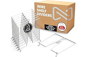 Tall White Wire Shelf Dividers for Organizing Closets