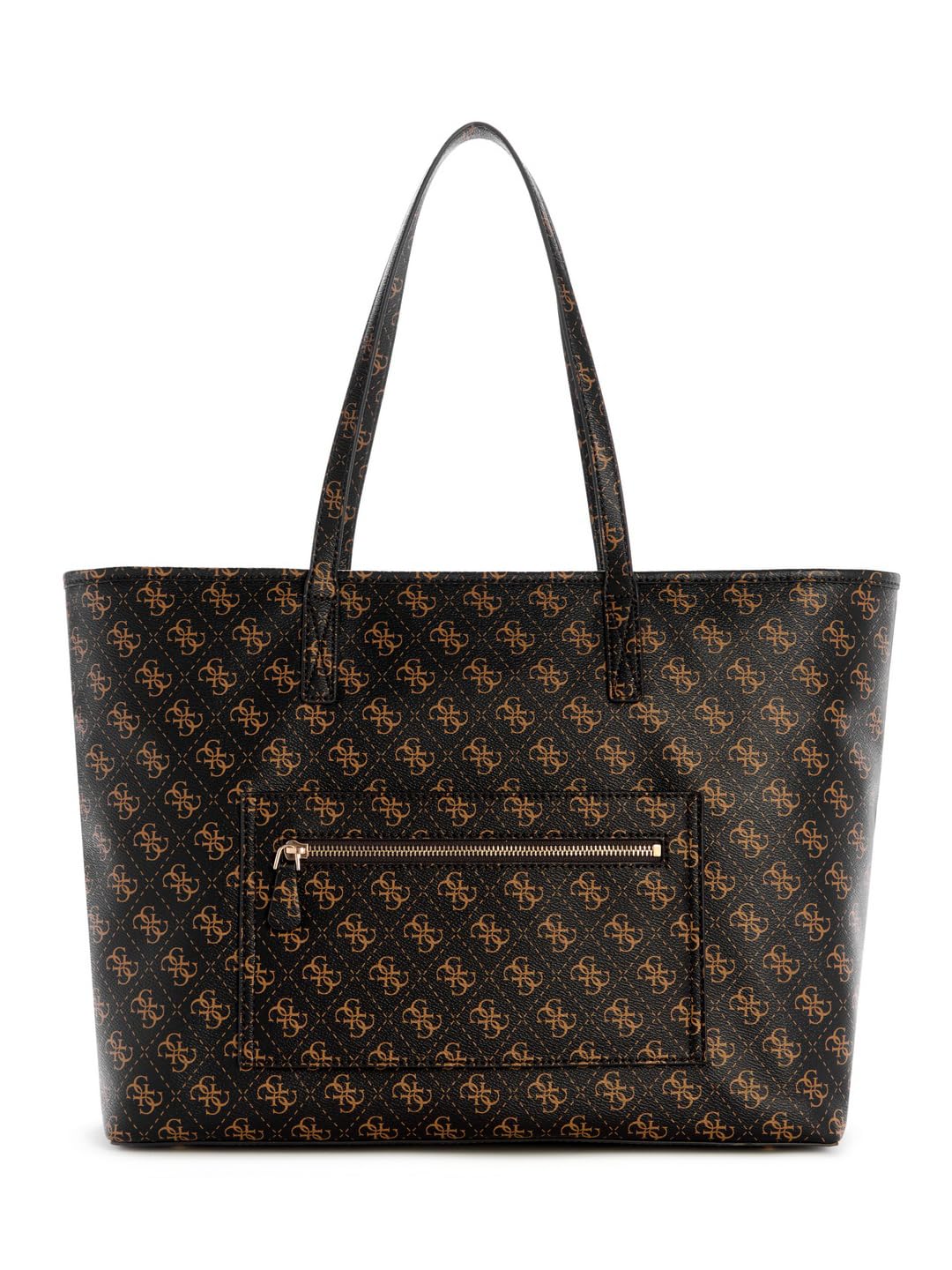 GUESS Power Play II Large Tech Tote Brown Logo