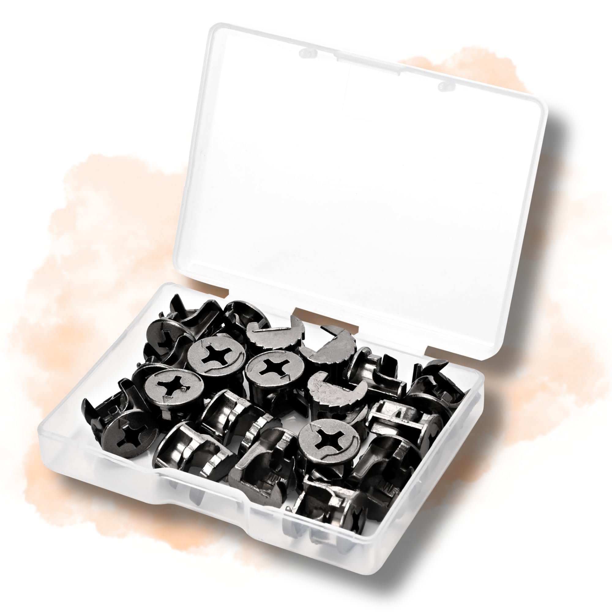 Cam Locks for Furniture Eccentric Wheels 12x12.4mm 50 Pcs, Black Furniture Cam Lock Fasteners Compitable with IKEA Hardware Parts, Multi-Size Repair