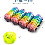 Monthly Pill Organizer 2 Times A Day,One Month Pill Box AM PM,Daily Pill Cases Large 4 Week,Medication Organizer 28 Days Dispenser for Pills,Fish Oils, Vitamin,Supplement(Rainbow)