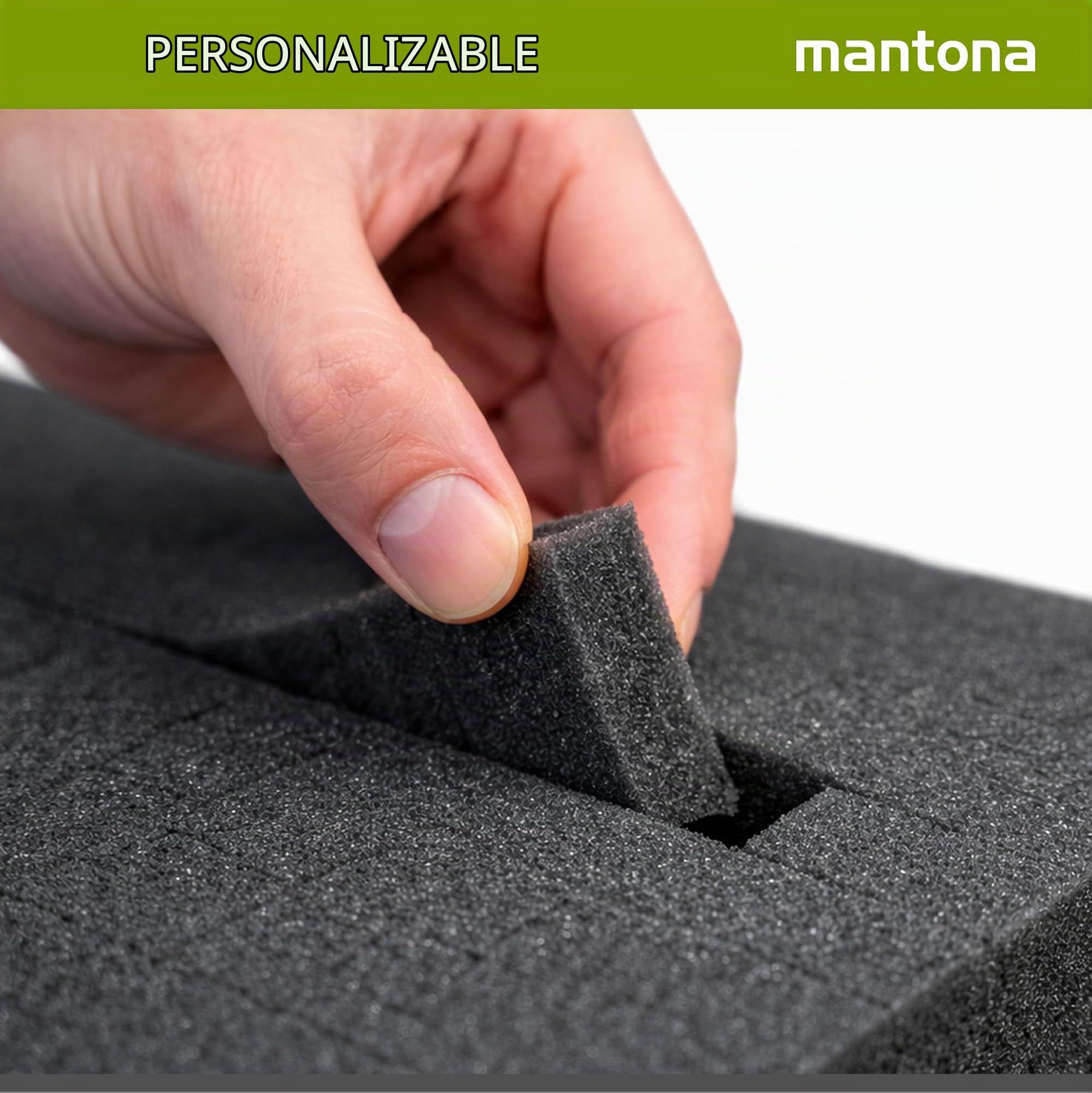 Mantona - Maletín de Exteriores para cámaras de Fotos (tamaño Mediano, Resistente al Agua, el Polvo y Las Rozaduras), Color Negro