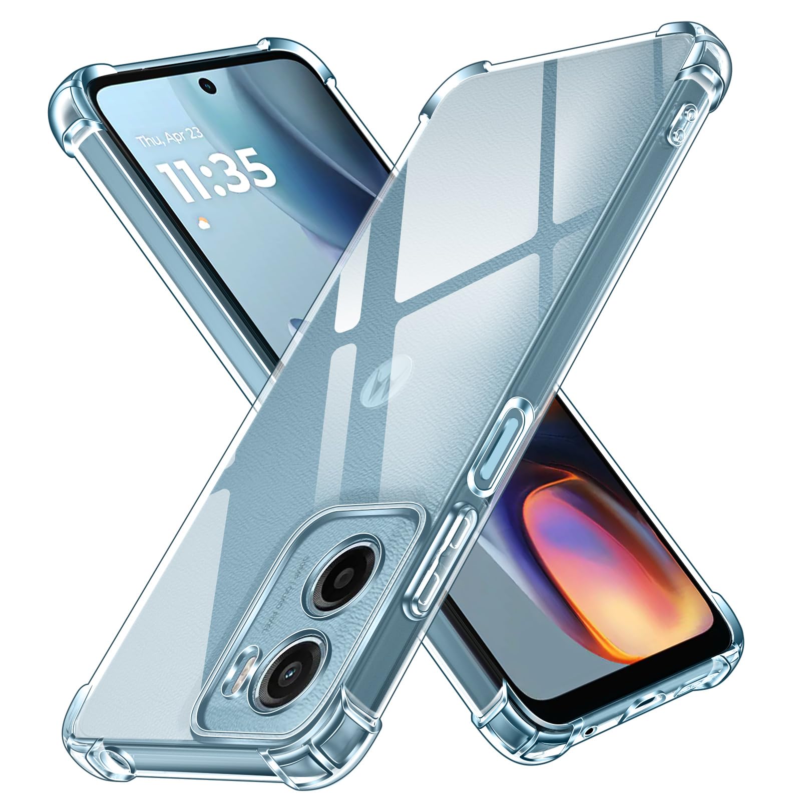 Cover Trasparente IVoler Per Motorola Moto E15/G05: Anti-ingiallimento, Antiurto Militare, Sottile