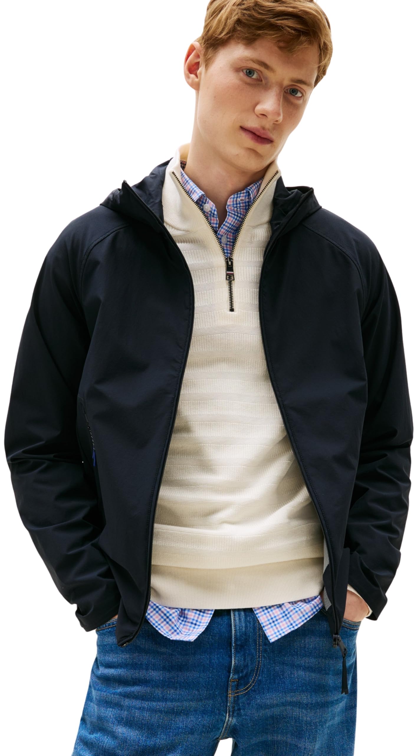Tommy Hilfiger Men’s Transitional Hoodie, Blue (Desert Sky), XXL