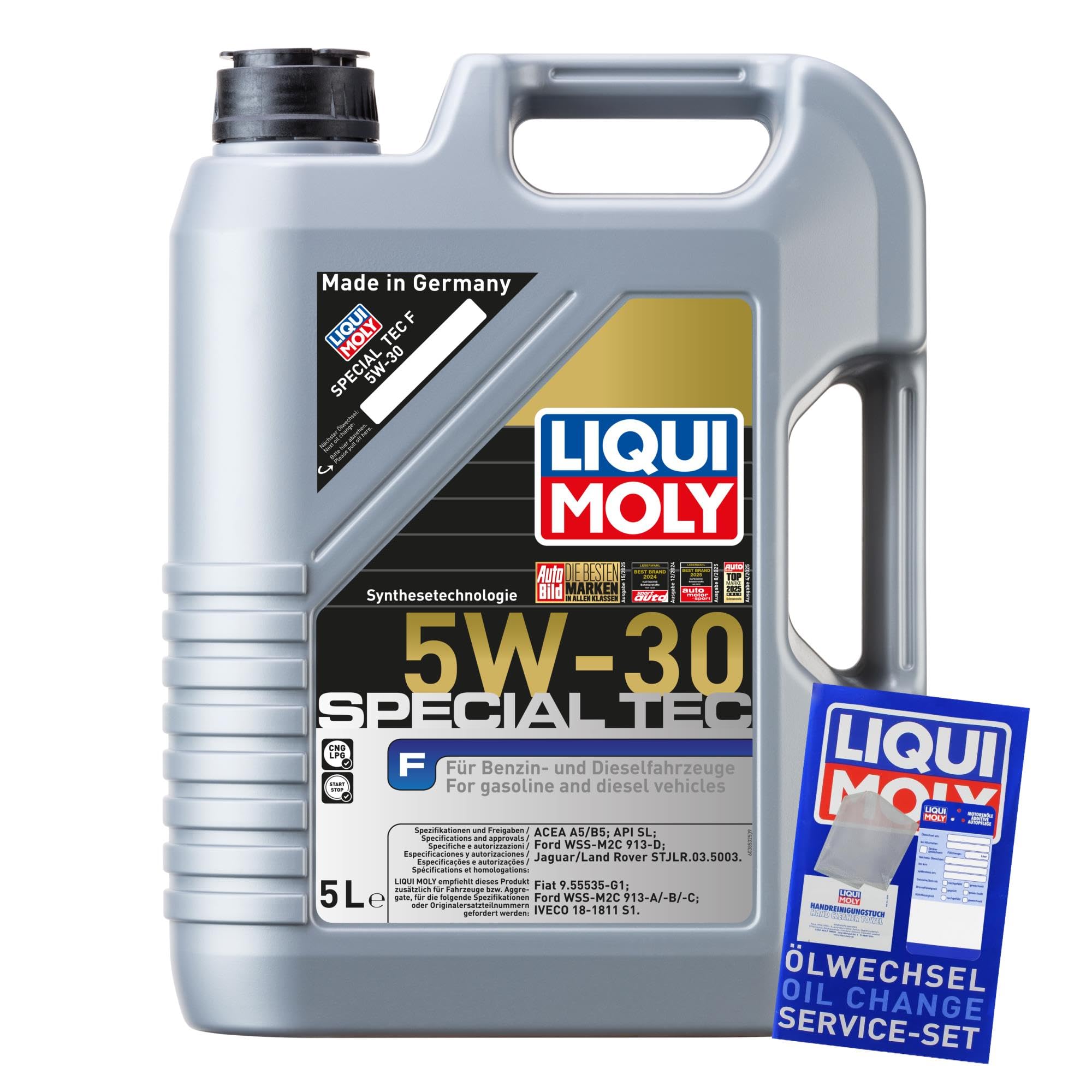 Inspektionspaket enthält 6 L Motoröl SPECIAL TEC F 5W-30 Ölfilter 300 ml Cera Tec Additiv für Kuga I DM2 2.0 TDCi 4x4 WA6 2.2