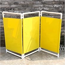 Paneles retráctiles para barricadas de tráfico, barreras de seguridad plegables para calzadas, puerta de tijera expandible para mantenimiento de ascensores, 90 cm de alto, color amarillo, juego de 4