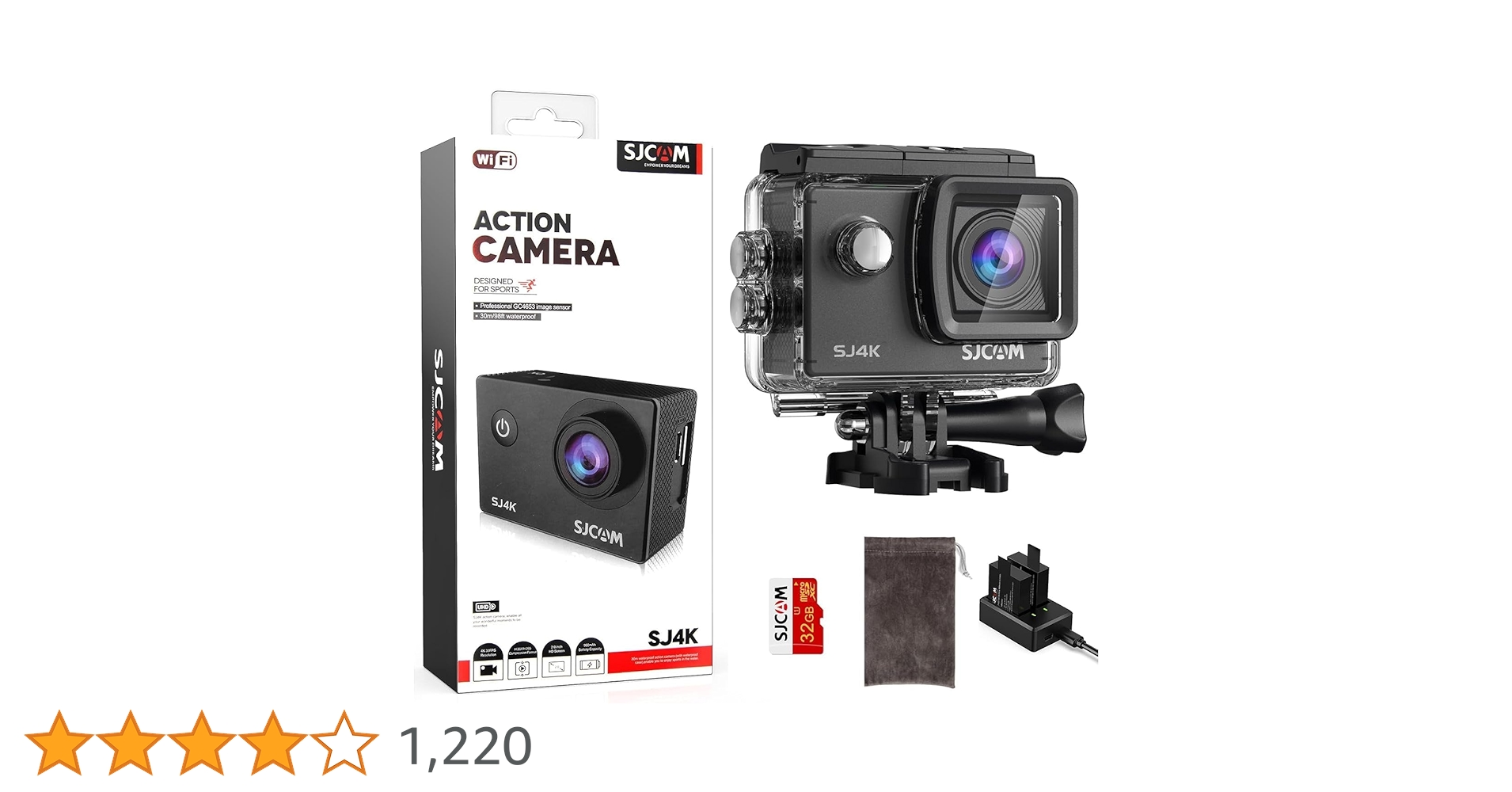 GoPro - ☆SJ4000☆wifi.マイクロSD付き SJCAM SJ4000 4K30FPS WiFi Action Camera HD Image Capture
