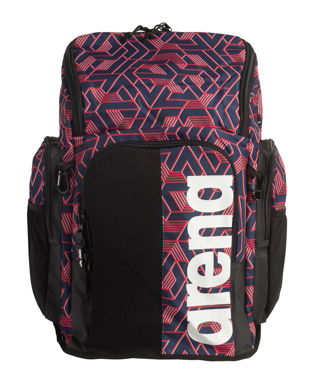 ARENA Spiky III Backpack 45 Swimming Athlete Sports Gym Rucksack Large Training Gear Equipment Swim Bag for Men and Women, 45 Liters, Escape RWB