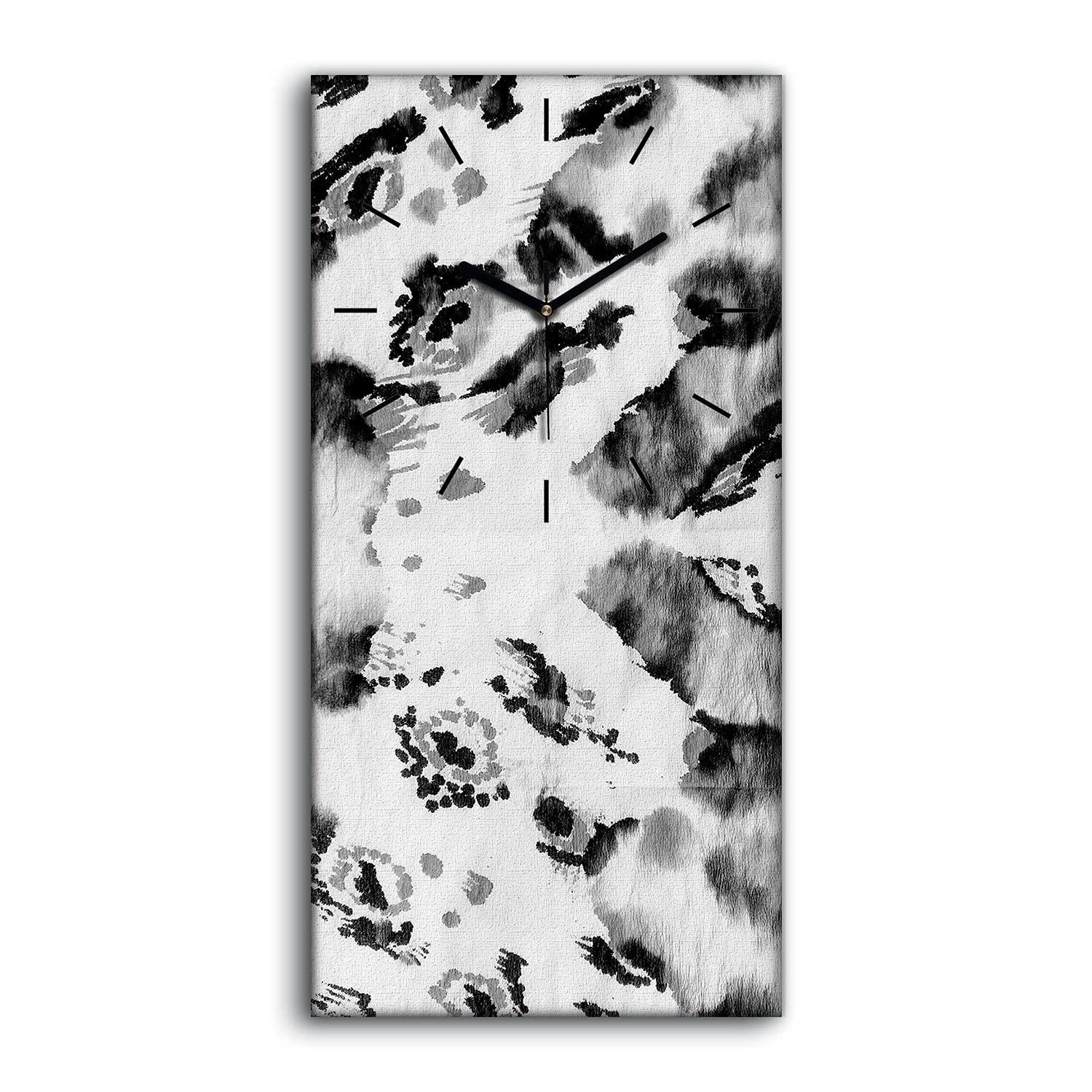 Horloge sur Toile Sans Tic-Tac avec Mains Noires pour une Chambre Calme
