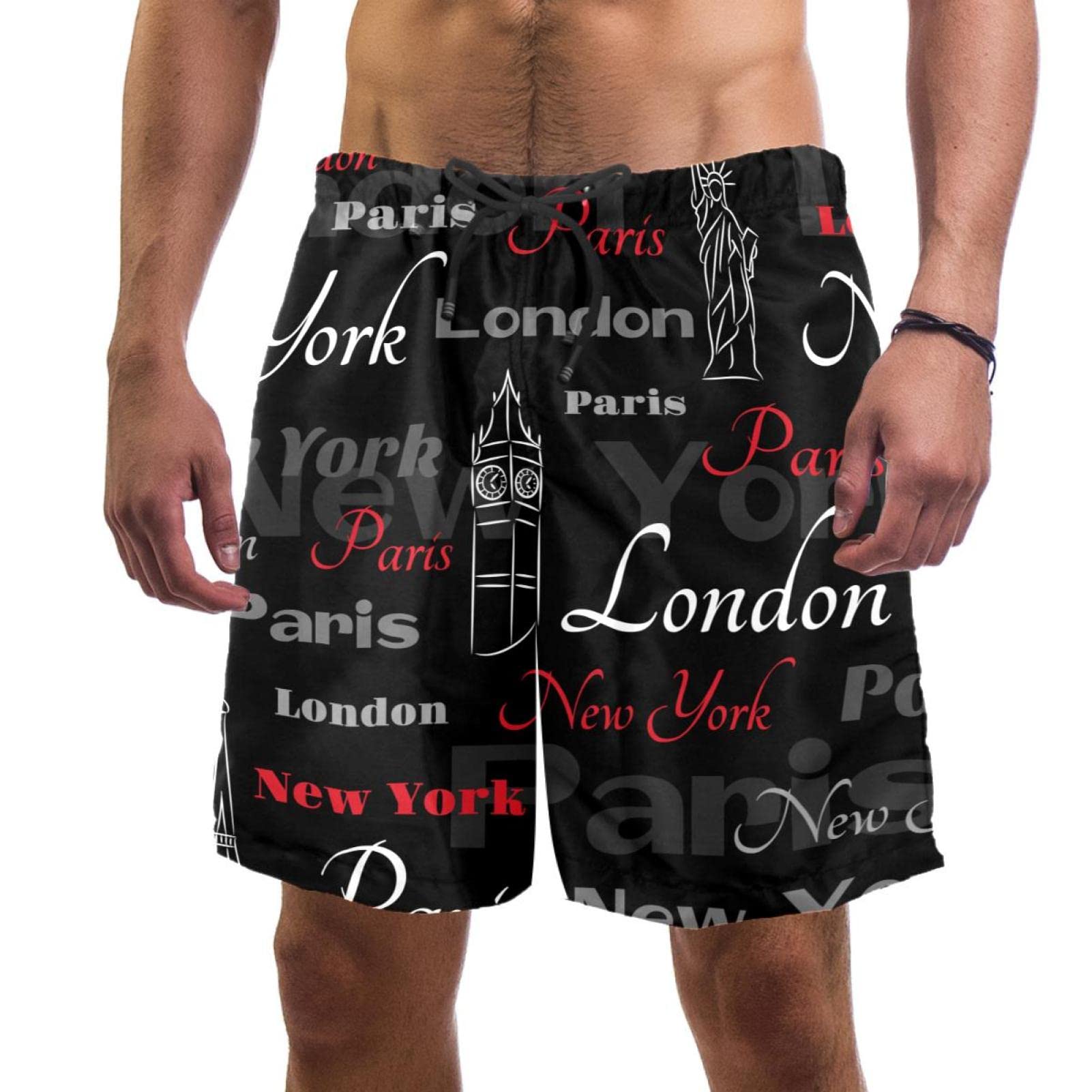 Maillots de bain hommes à séchage rapide Lurnise, short de plage