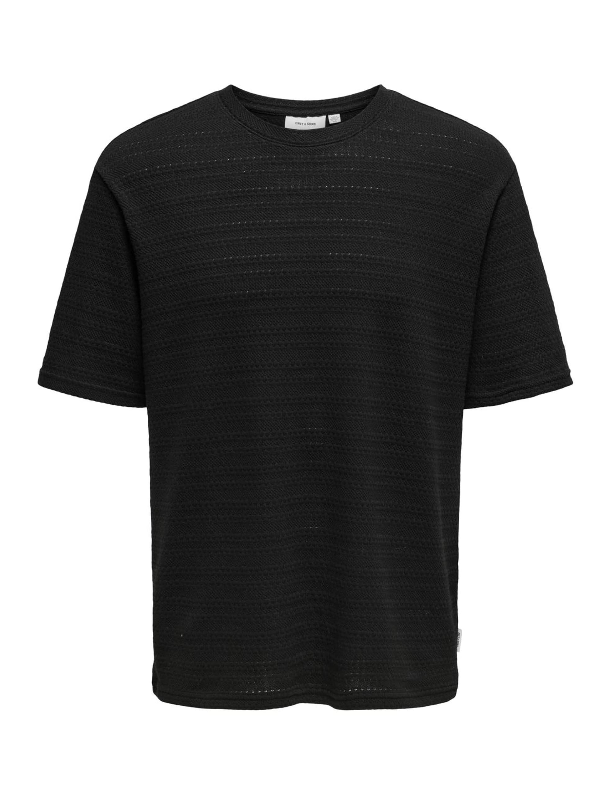 ONLY & SONS ONSGIVO REG 12 SS Crew Knit Noos, Black, XXL