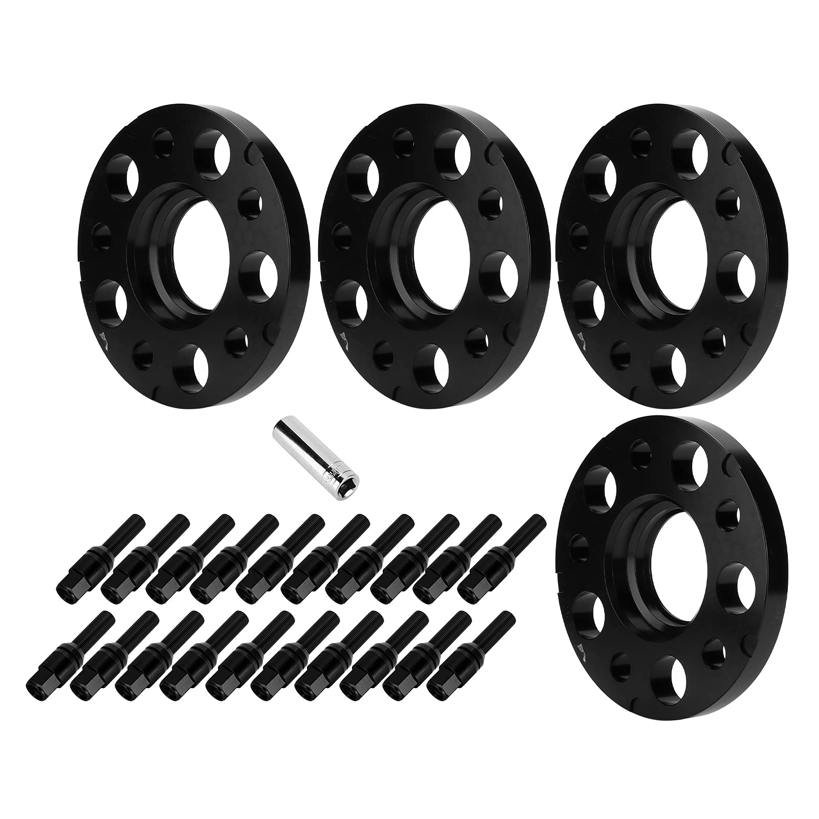 15mm Rozdzielacze K Aluminiowe 6061 dla Serii 2 F45 Active Tourer 2014 2020 Czarne