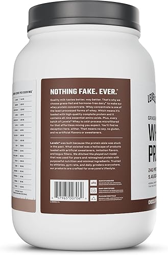 Miniatura 90 de Levels - Concentrado de proteína de suero de leche de ganado alimentado con pasto, sin ingredientes artificiales, 0.85 oz de proteína, capuchino, 2
