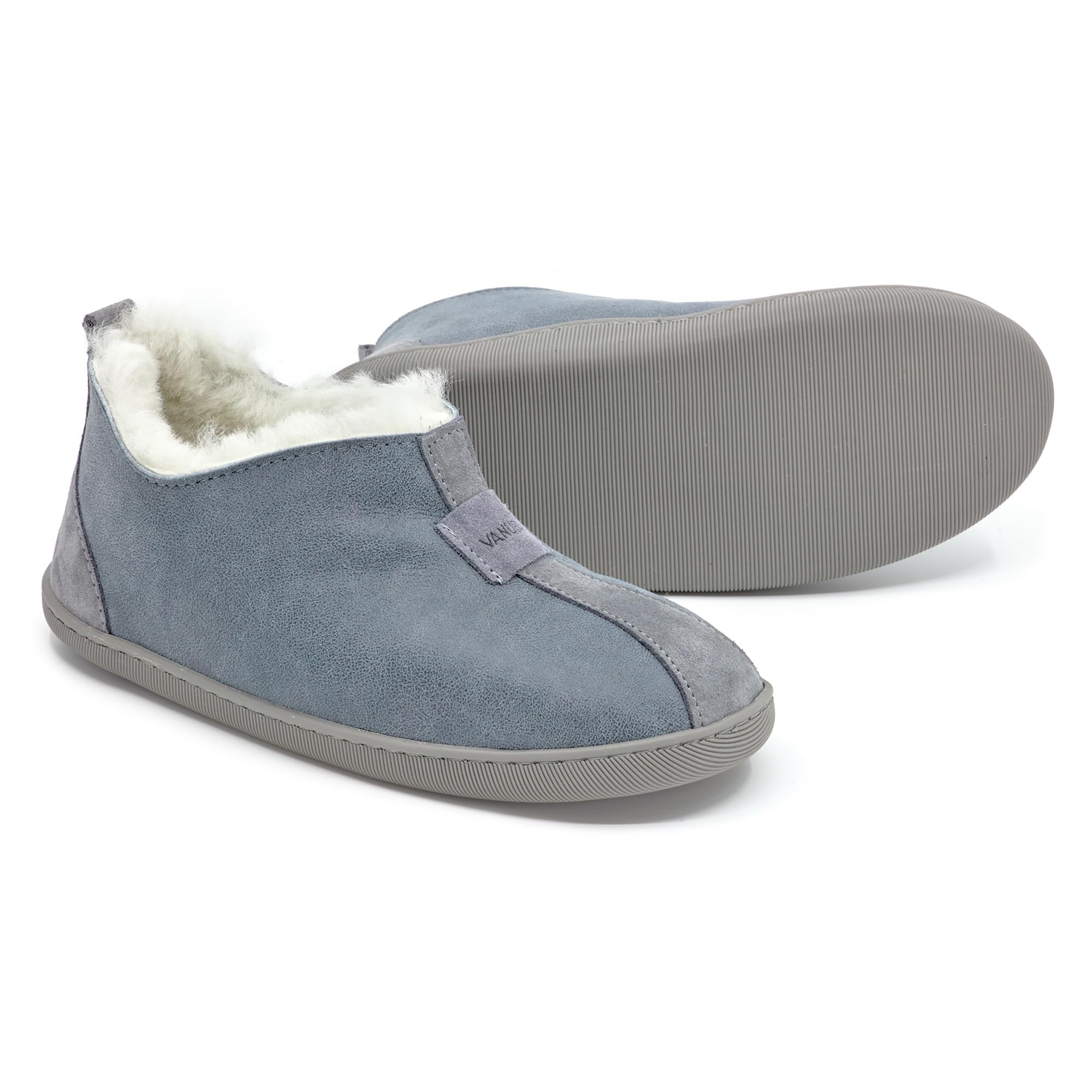 Vanuba Handgemacht Lammfell Warme Hausschuhe Damen Winter Kuschel Pantoffeln Geschlossen Hüttenschuhe