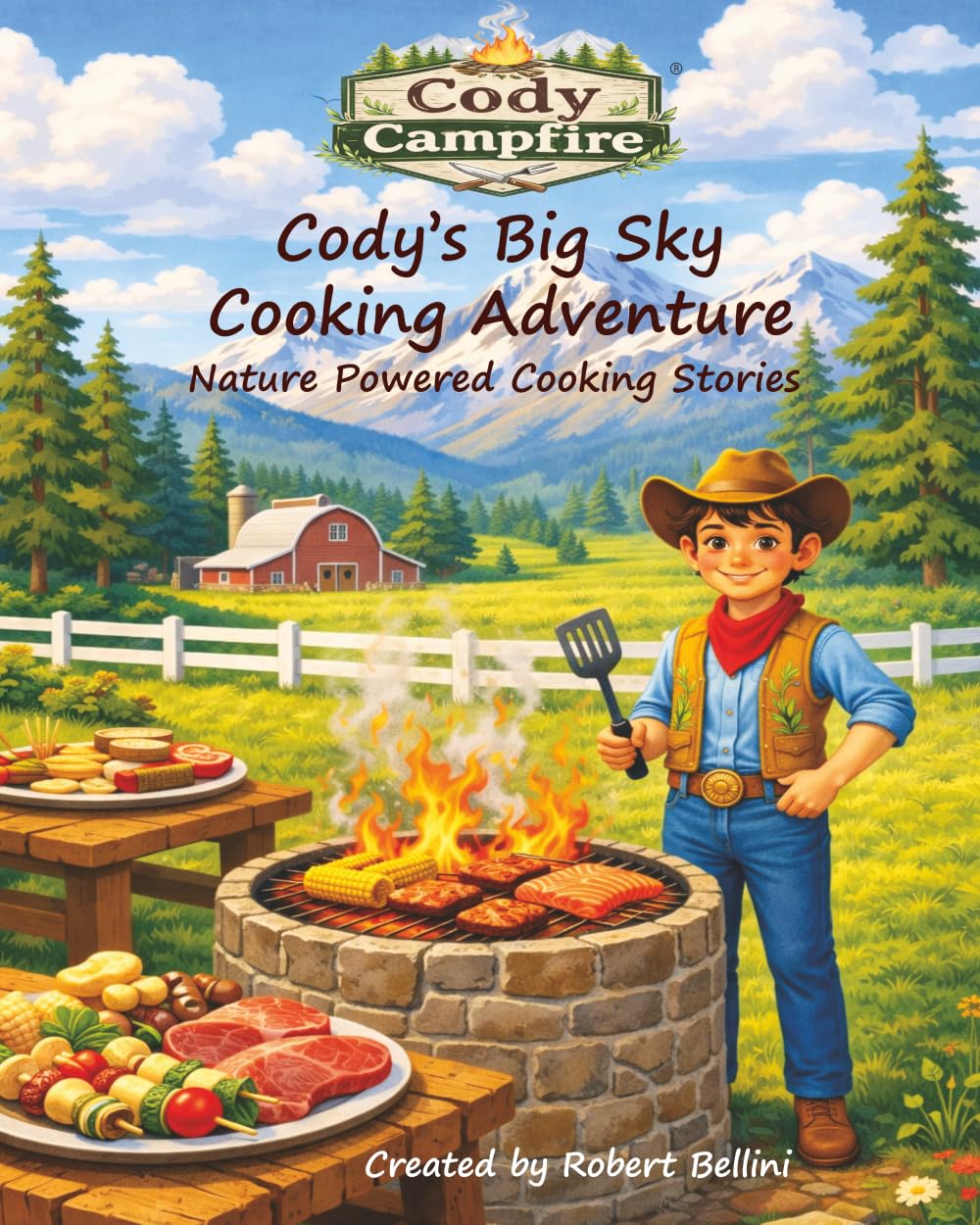 Cody Campfire Cody's Big Sky Cooking Adventure: Nature Powered Cooking Stories (Chirpy's Flavor Frontier Series Family Cookbooks)