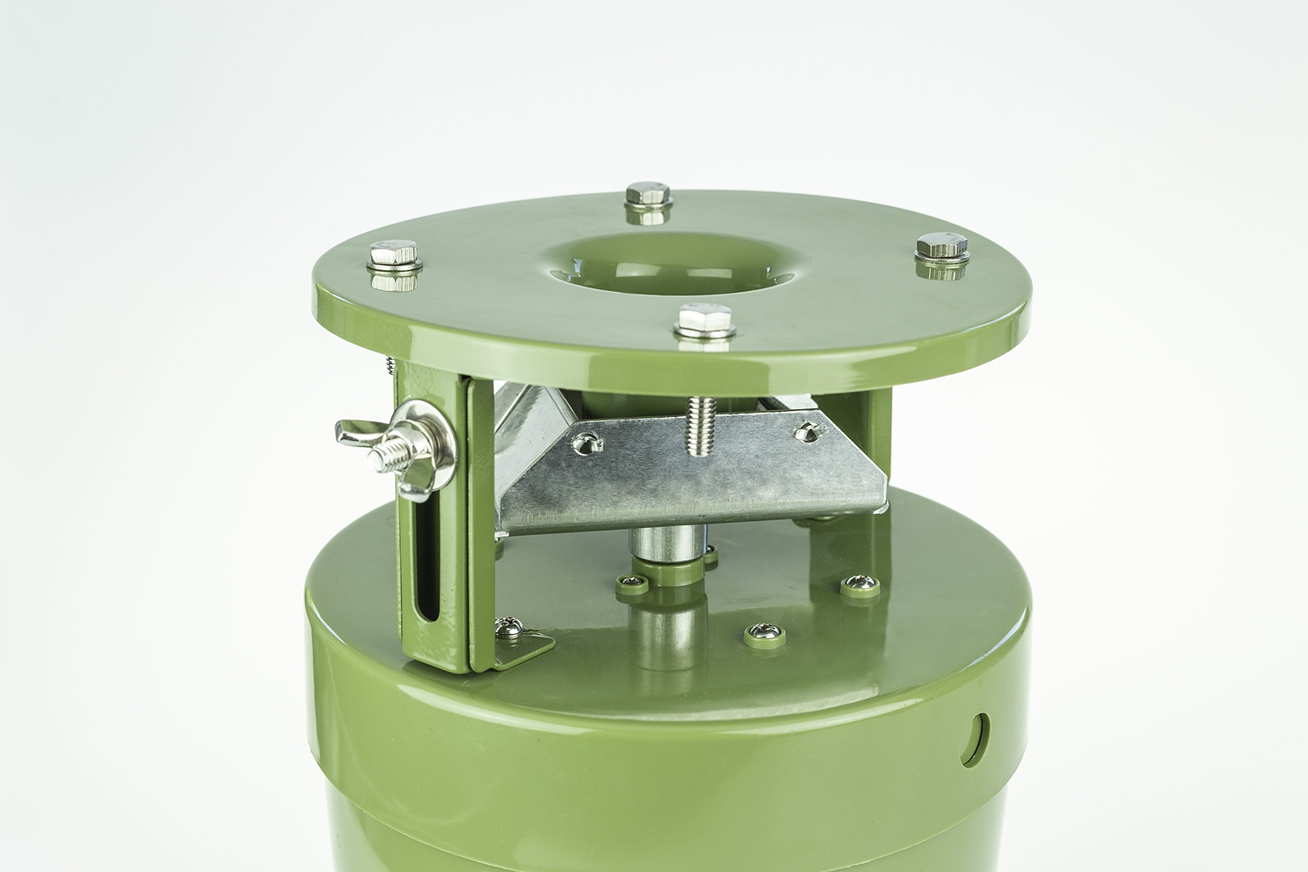 EUROHUNT - Mangiatoia Automatica Light 6 V, Set Completo, per Alimentazione Animale con Pannello Solare e Batteria 6 V + Cavo di Ricarica, Resistente alle intemperie, Verde, ca. 22,5 x 20,5 x 18 cm