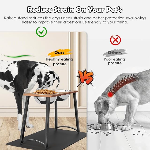 Foto 3 de 6 de TIDANT Cuencos elevados para Perros de Raza Extragrande