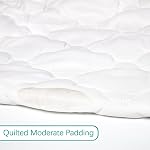 Crib Mattress Protector Sheets Fitted Waterproof Crib Mattress Pad Cover, Noiseless & Machine Wash 100% Absorbent Crib/Toddler Mattress Protector Sheet Quilted, White, 52" x 28"