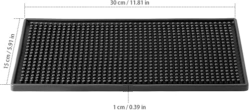 Miniatura 2 de HOZEON Paquete de 2 tapetes de goma de 12 x 6 pulgadas, tapetes de goma antideslizantes para encimera, bar, cocina, restaurante, camarero, hotel,