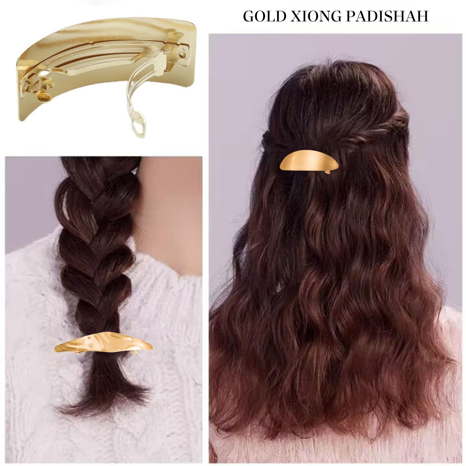 Barrette En Métal Doré - Style Diadème Ou Bibi, Taille Unique, Occasion - Accessoire Cheveux Femme