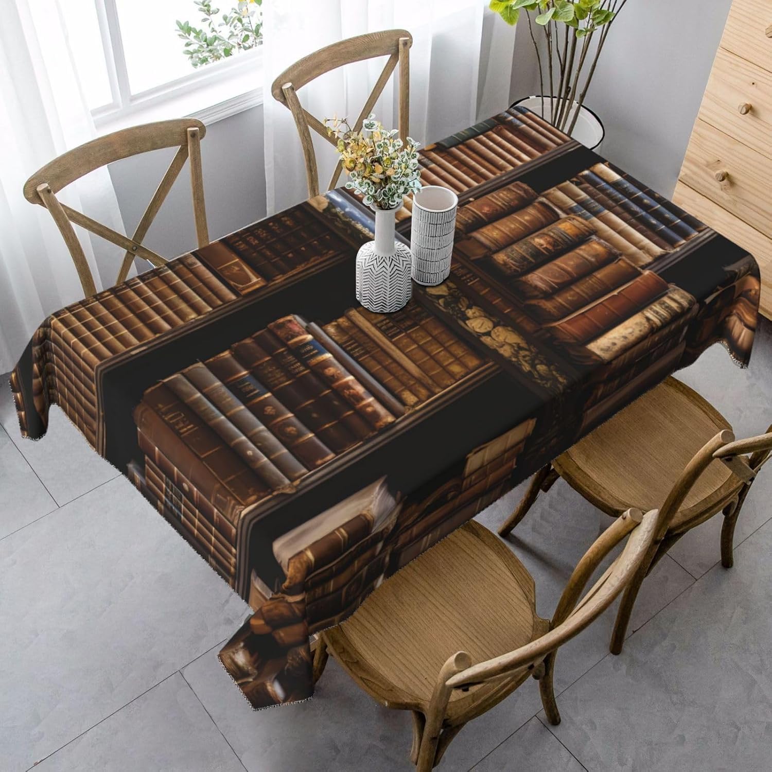 Nappe bibliothèque en tissu polyester imperméable et anti tache 140x200
