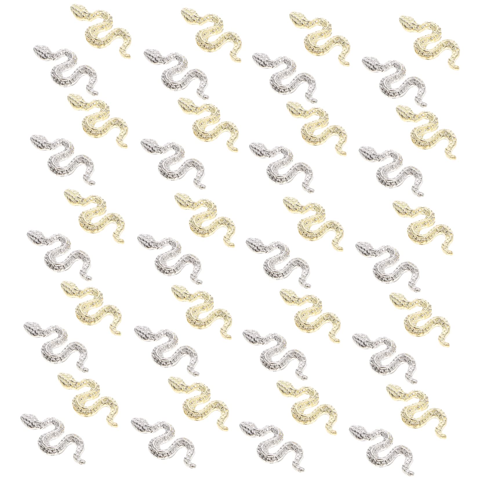 NOLITOY 40pcs Nail Decorations for Nail Art Nail Beads Snake Chain Snake Nail Charm Manicure Small Nail Gems Nail Charms Cute Nails Decoration Nails Charms Cute Nail Charms Zinc Alloy