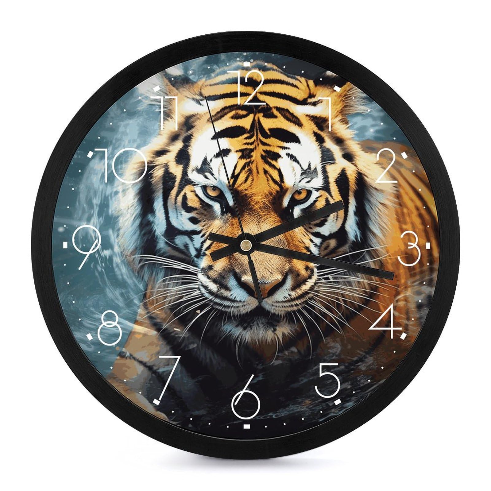 Horloge murale convient pour bureau et chambre enfant tigre