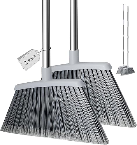 Miniatura 11 de Escoba, Escobas para Exteriores para Barrer Interiores, Escoba Ajustable de 55" para Eliminación de Pelo de Mascotas de Servicio Pesado para Pisos 1