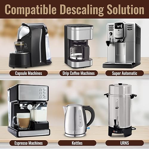 Miniatura 7 de Limpieza de solución descalcificadora compatible Keurig limpiador de cafetera 2 usos por botella descalcificador universal para máquinas de café