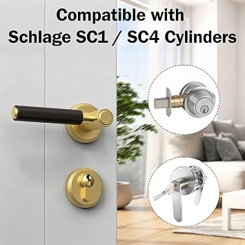 SC1 SC4 Keyway Rekey Kit for Schlage, Upgraded Lock Cylinder Tool Kit | With Master, Bottom & Top Pins, Springs & Locksmith Tools, Complete DIY Lock Rekeying Set for Home Security and Door Locks