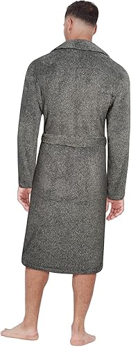 Miniatura 5 de U.S. Polo Assn. Albornoz para hombre Bata de felpa con cuello de chal